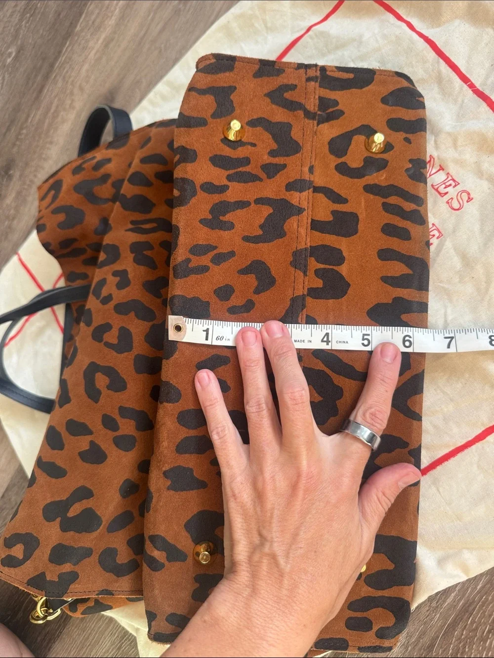 Clare V Leopard Simple Tote in Brown and Black- New without Tags